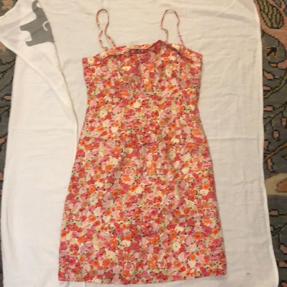 Ann Taylor pink and red floral dress